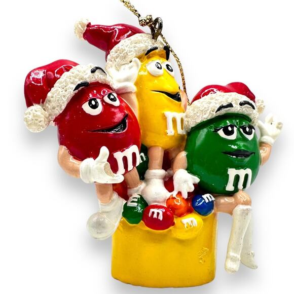 M&M's Christmas Ornament Red Green Yellow holiday decor - Picture 1 of 7